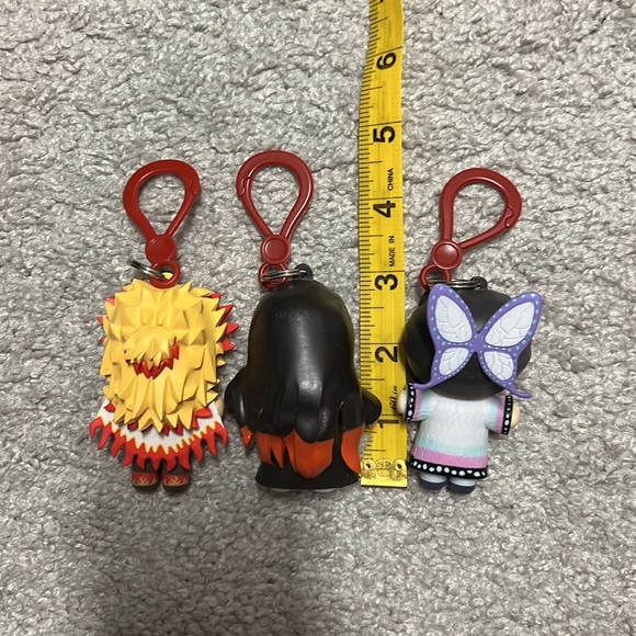 Demon Slayer Set of 3 Keychain Toys - Rengoku, Nezuko, & Shinobu - Picture 4 of 4